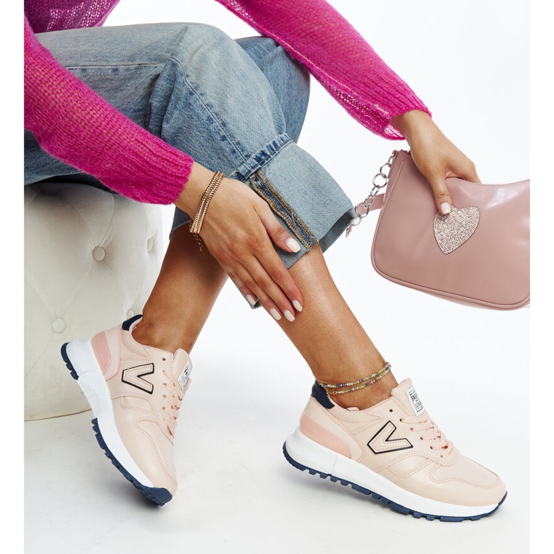 Baskets roses à semelle plus épaisse par Olonio 1