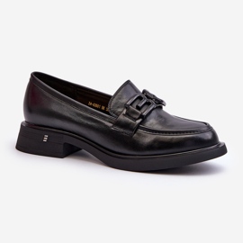 Vinceza Mocassins En Cuir Pour Femmes Élégantes Noir Triana 2