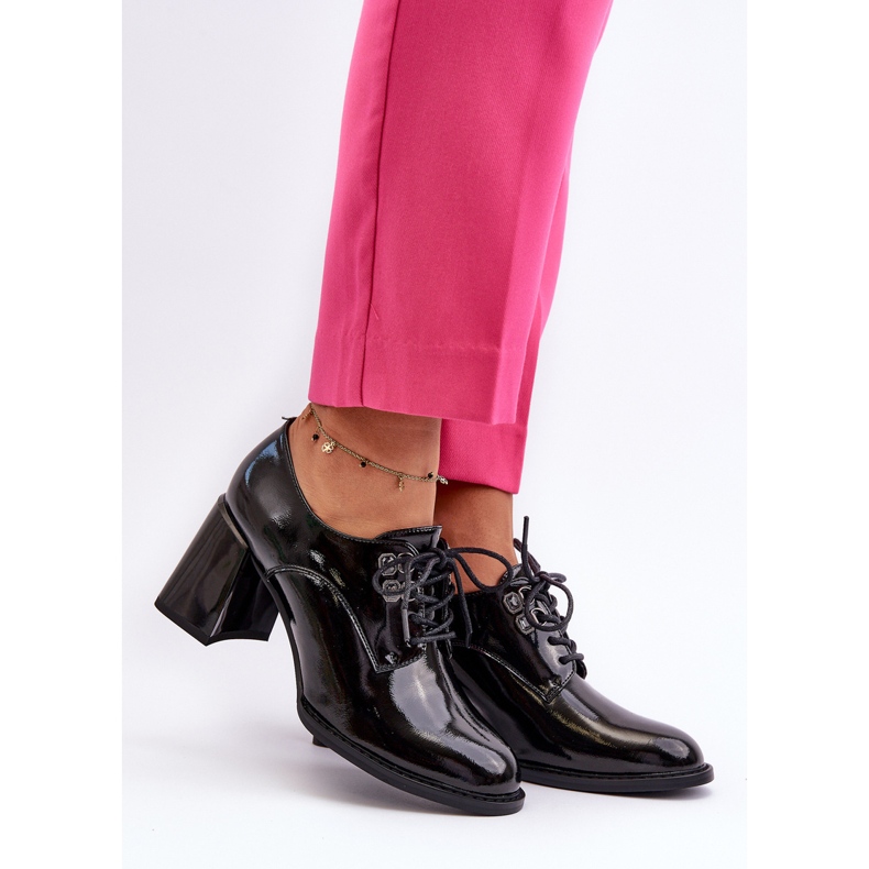 Vinceza Chaussures à talons hauts laquées pour femmes Nelione noires le noir 2