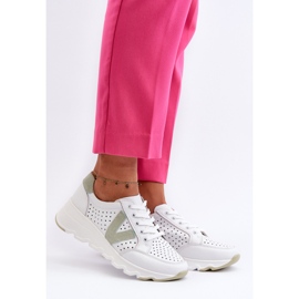 Vinceza Chaussures De Sport Légères En Cuir Pour Femme Blanc Eleonori 2