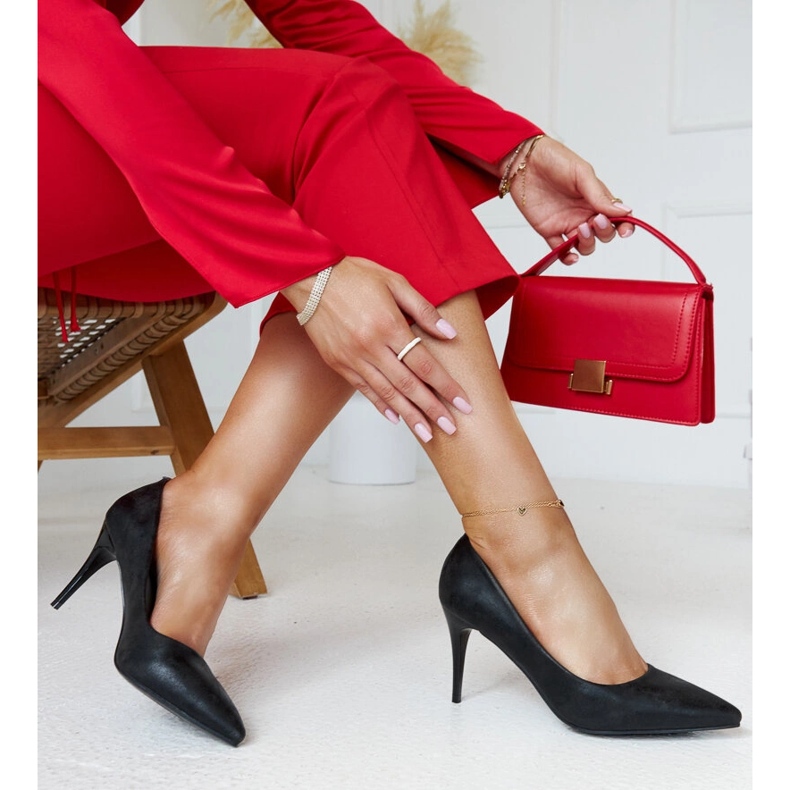 Escarpins hauts métallisés noirs avec empiècement en cuir de Soissons le noir 1 Escarpins hauts métallisés noirs avec empiècement en cuir de Soissons le noir 1