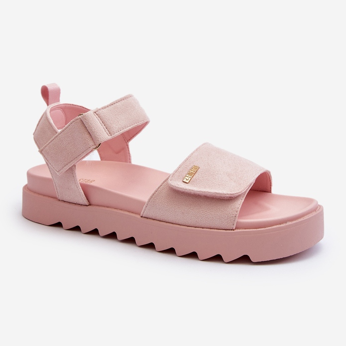 Sandales en daim pour femmes sur la plateforme Big Star NN274701 Rose 1 Sandales en daim pour femmes sur la plateforme Big Star NN274701 Rose 1