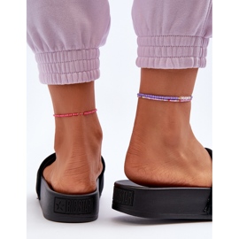 Tongs à plateforme en daim pour femmes Big Star NN274A670 noir le noir 6