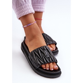 Tongs pour femmes sur la plateforme Big Star NN274A745 Noir 1