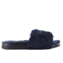 Chaussons Fourrure dd68 Bleu bleu marin 1
