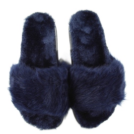 Chaussons Fourrure dd68 Bleu bleu marin 2