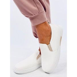 Baskets à enfiler Alliot blanc/beige blanche 2