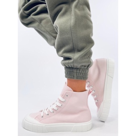 Rogers Baskets montantes en toile rose 2