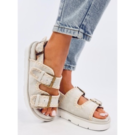 Sandales à plateforme Badey grises 2