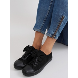 Baskets classiques avec un nœud by-025 noir le noir 4