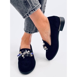 Anselme Mocassins noirs avec pierres le noir 1 Anselme Mocassins noirs avec pierres le noir 1