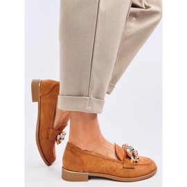 Mocassins Anselme Camel avec pierres brun 3