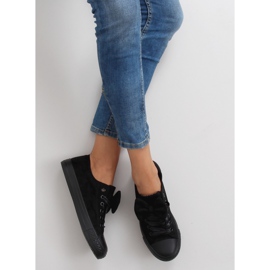 Baskets classiques avec un nœud by-025 noir le noir 5
