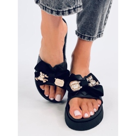 Brandis Tongs ourson en or noir le noir 1