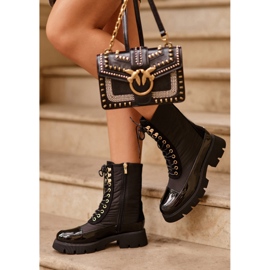 Bottes de Travail Isolées à Talon Plat, Noir Saranema le noir 2