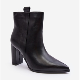 Bottines Cuir Femme Noir Vevine 1