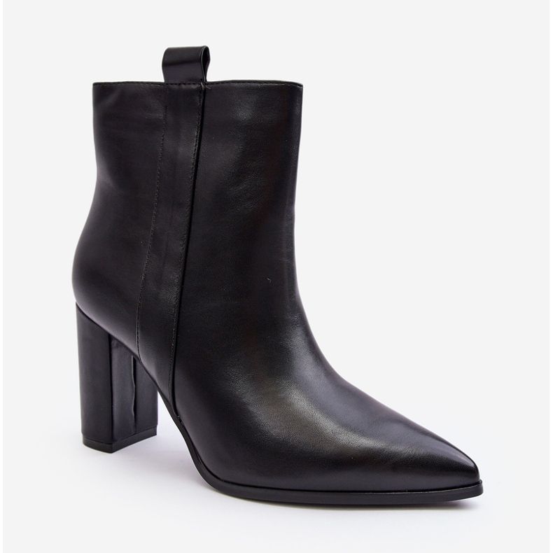 Bottines Cuir Femme Noir Vevine 1