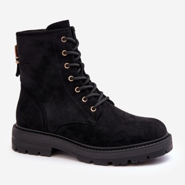 Bottes Worker Avec Fermeture Éclair Pour Femme Noir Ninsuni le noir 1