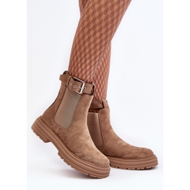 Bottines Chelsea en suède sur semelle massive, Beige Ozaro 2 Bottines Chelsea en suède sur semelle massive, Beige Ozaro 2