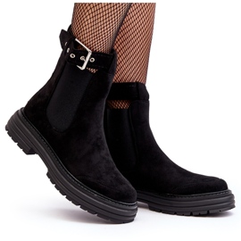 Bottines Chelsea en daim à semelle massive, Noir Ozaro le noir 11