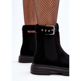 Bottines Chelsea en daim à semelle massive, Noir Ozaro le noir 9