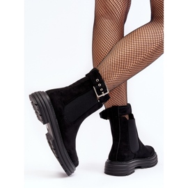 Bottines Chelsea en daim à semelle massive, Noir Ozaro le noir 10