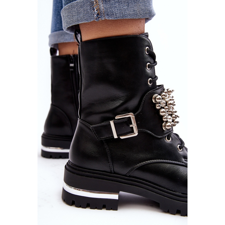 Bottines de travail isolées pour femmes décorées de noir Lennen le noir 2