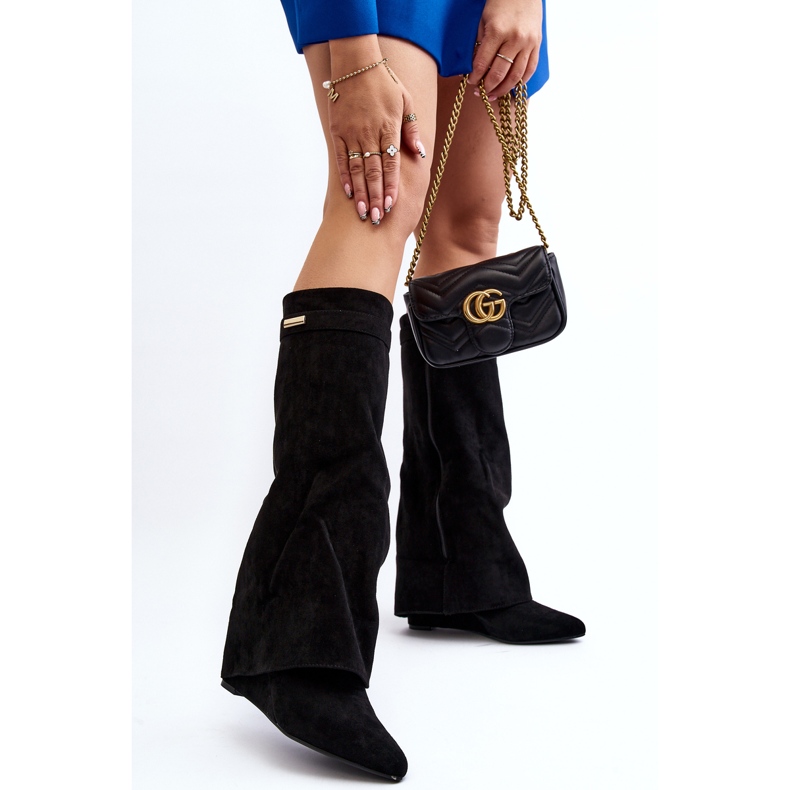 Bottes compensées cachées Pattia noires pour femmes le noir 2