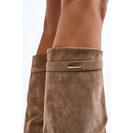 Bottines compensées cachées Pattia beiges pour femmes 6