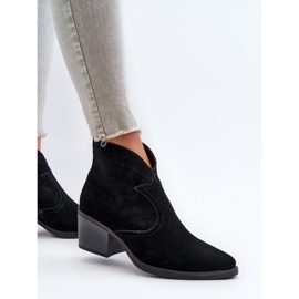 S.Barski Bottes de cowboy en daim avec fermeture éclair D&amp;A SN622-29 Noir le noir 5
