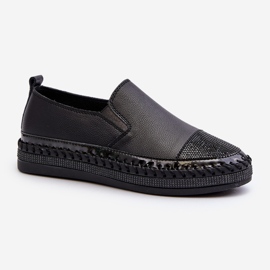 S.Barski Chaussures en cuir pour femmes sur la plateforme noir D&A LR370 le noir 2 S.Barski Chaussures en cuir pour femmes sur la plateforme noir D&A LR370 le noir 2
