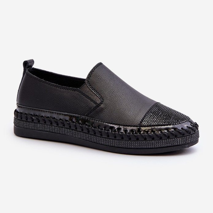S.Barski Chaussures en cuir pour femmes sur la plateforme noir D&A LR370 le noir 2 S.Barski Chaussures en cuir pour femmes sur la plateforme noir D&A LR370 le noir 2