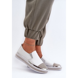 S.Barski Chaussures en cuir pour femmes sur la plateforme blanc D&amp;A LR370 2