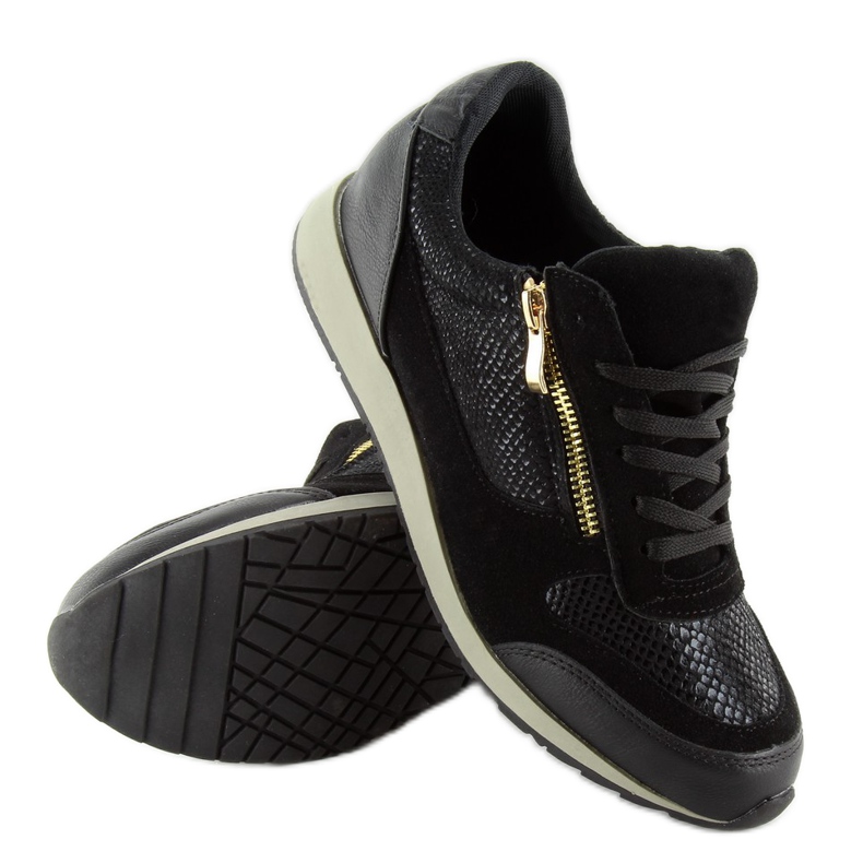Chaussures de sport zip zip 1280-2 noir 2