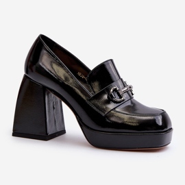 S.Barski Chaussures vernies à talon haut pour femmes noires D&A MR38-906 le noir 1 S.Barski Chaussures vernies à talon haut pour femmes noires D&A MR38-906 le noir 1