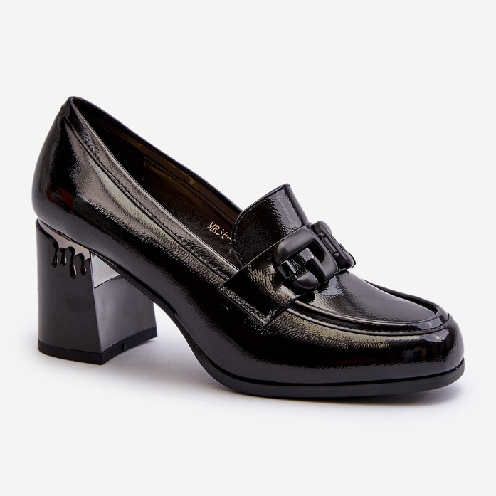 S.Barski Chaussures à talons hauts pour femmes, noir verni D&amp;A MR38-973 1