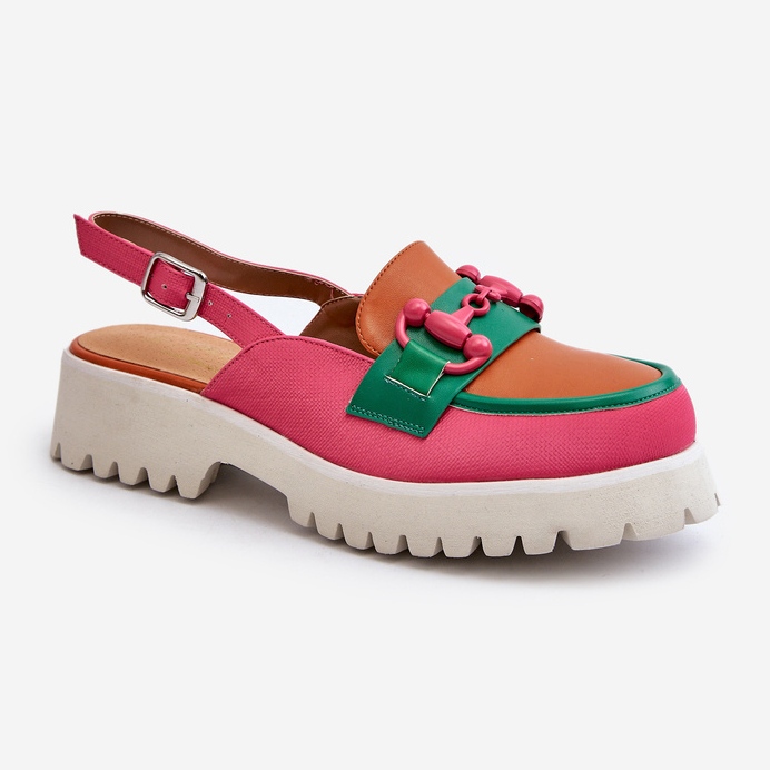 S.Barski Sandales à talons plats pour femmes avec décoration Orange D&amp;A MR38-656 2