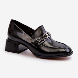 Escarpins En Cuir Verni Noir S.Barski MR38-960 1