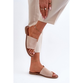 Tongs Femme Daim Beige Amite 3