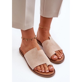 Tongs Femme Daim Beige Amite 5