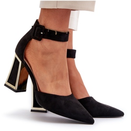 Escarpins en daim sur talon haut Lodho noir le noir 10