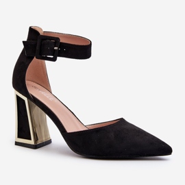 Escarpins en daim sur talon haut Lodho noir le noir 2