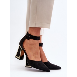 Escarpins en daim sur talon haut Lodho noir le noir 3