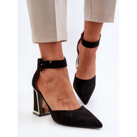 Escarpins en daim sur talon haut Lodho noir le noir 5