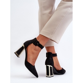 Escarpins en daim sur talon haut Lodho noir le noir 7