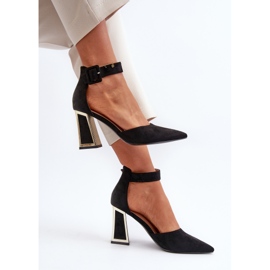 Escarpins en daim sur talon haut Lodho noir le noir 9