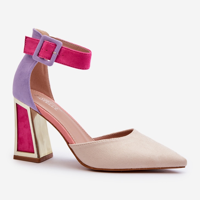 Escarpins en Daim à Talon Haut Multicolore Lodho 2