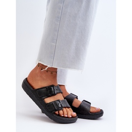 Tongs pour femmes à paillettes, Noir Brianella le noir 2