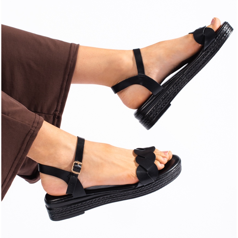 Sabrina Sandales noires confortables pour femmes 1