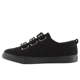 Baskets avec perles l1078 noires le noir 1
